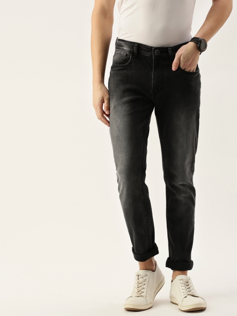 

SINGLE Men Charcoal Grey Slim Fit Mid-Rise Clean Look Stretchable Jeans