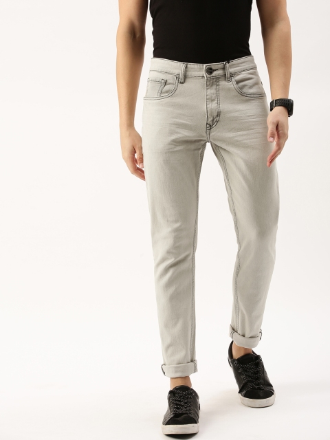 

SINGLE Men Grey Slim Fit Mid-Rise Clean Look Stretchable Jeans