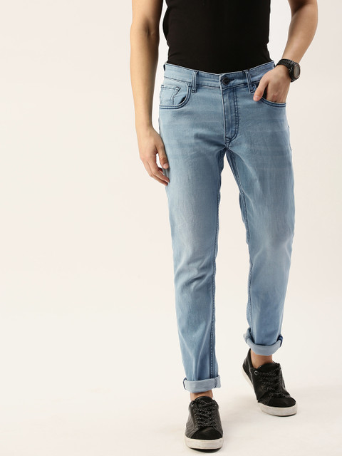 

SINGLE Men Blue Slim Fit Mid-Rise Clean Look Stretchable Jeans
