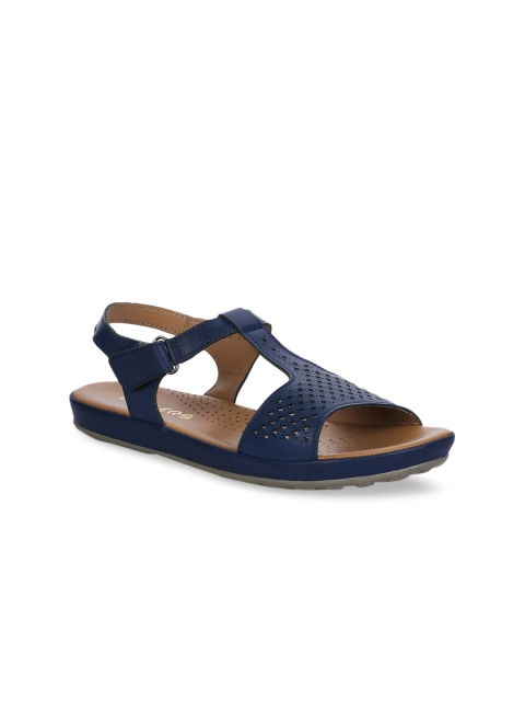 

Liberty Women Blue Perforated Open Toe Flats