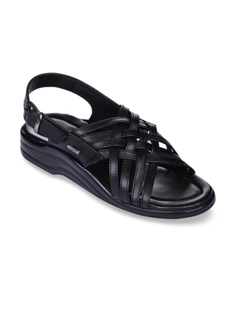 

Liberty Men Black Solid Comfort Sandals