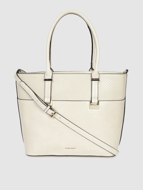 

Allen Solly Off-White Solid Handheld Bag