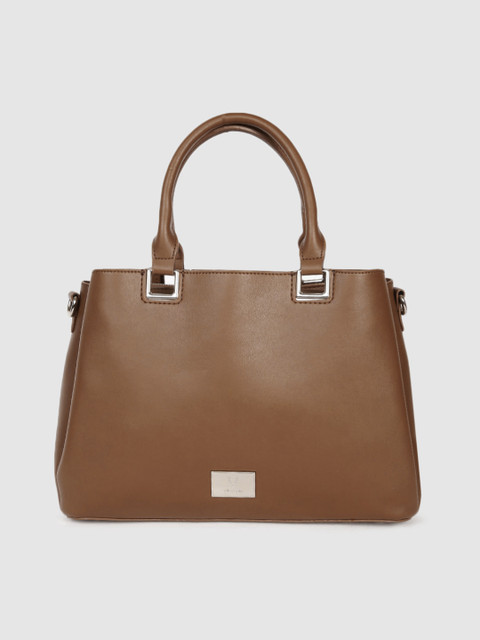 

Allen Solly Tan Brown Solid Handheld Bag
