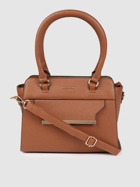

Allen Solly Tan Brown Solid Handheld Bag