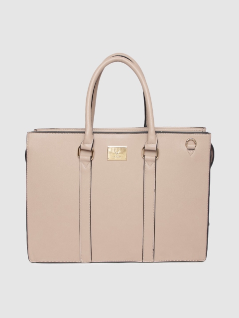 

Allen Solly Nude-Coloured Solid Handheld Bag