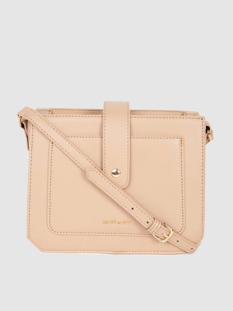 

Allen Solly Nude-Coloured Solid Sling Bag