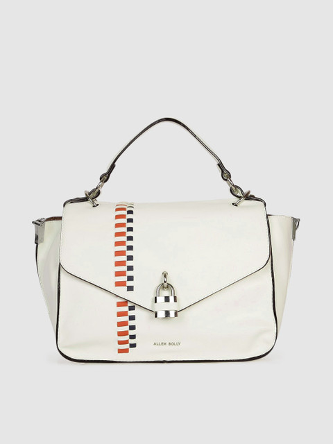 

Allen Solly White Self Design Handheld Bag