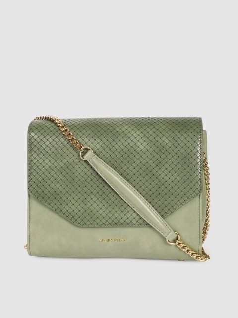 

Allen Solly Green Textured Sling Bag