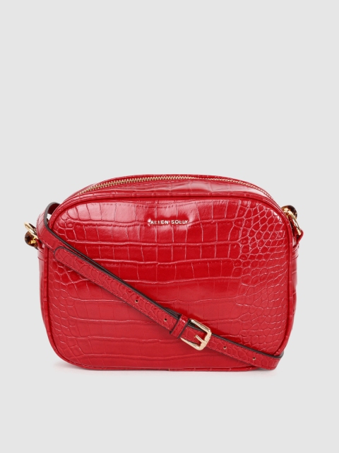 

Allen Solly Red Textured Sling Bag
