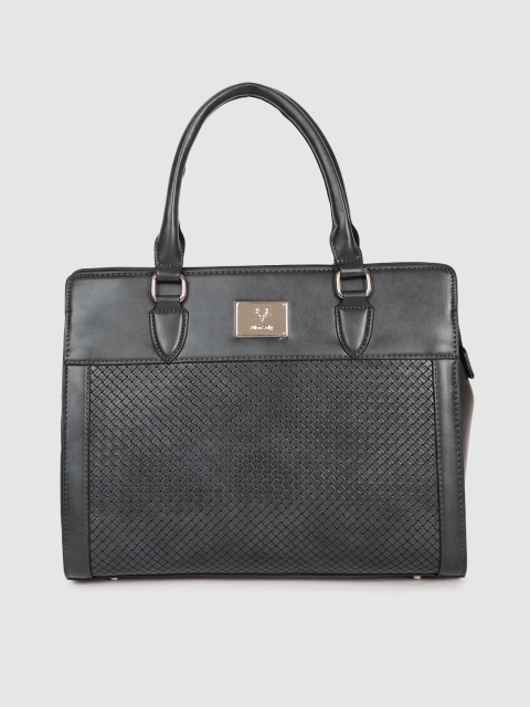 

Allen Solly Navy Blue Textured Handheld Bag
