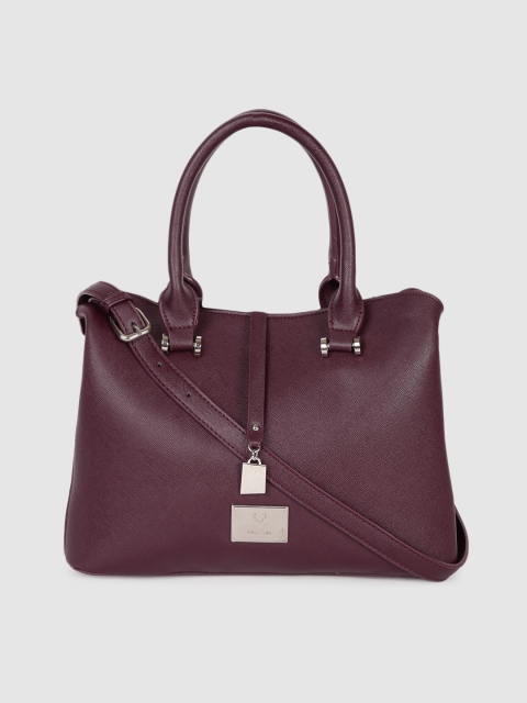 

Allen Solly Burgundy Solid Handheld Bag