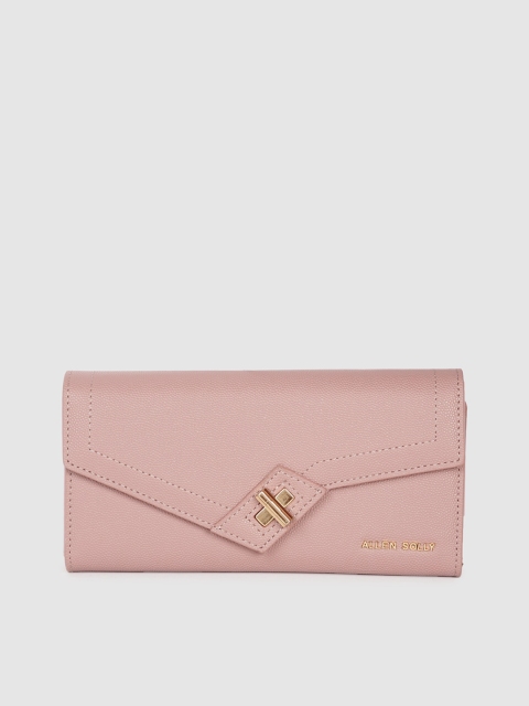 

Allen Solly Women Pink Solid Three Fold Wallet