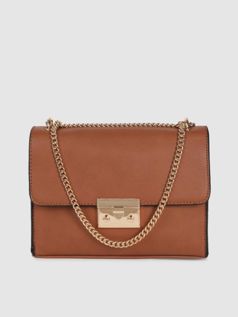 

Allen Solly Brown Solid Sling Bag