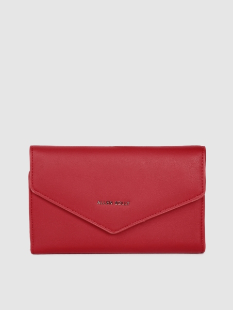 

Allen Solly Women Red Solid Three Fold Wallet