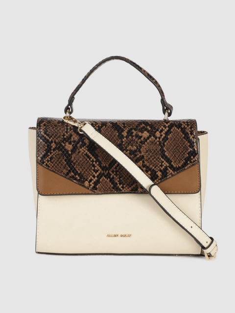 

Allen Solly Beige Textured Satchel