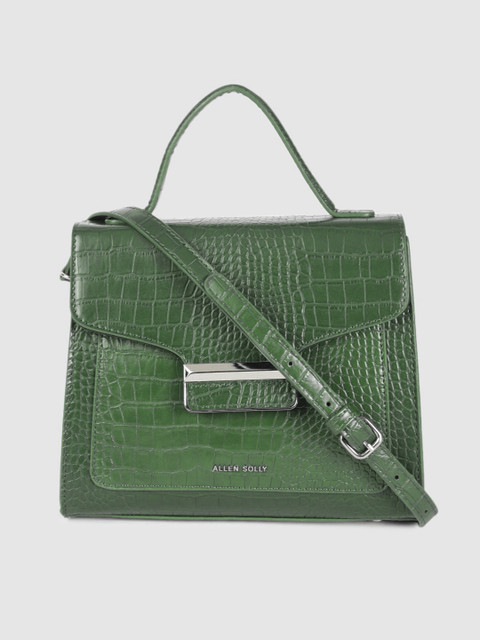 

Allen Solly Green Textured Satchel