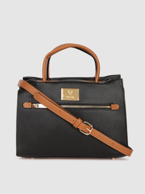 

Allen Solly Black Solid Handheld Bag