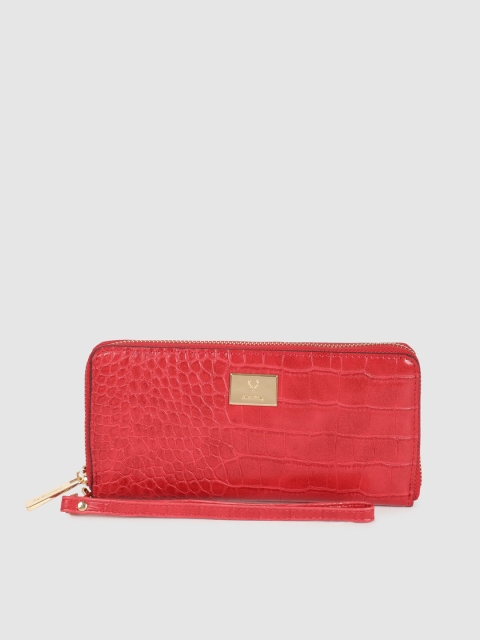 

Allen Solly Women Red Textured Zip Around Wallet