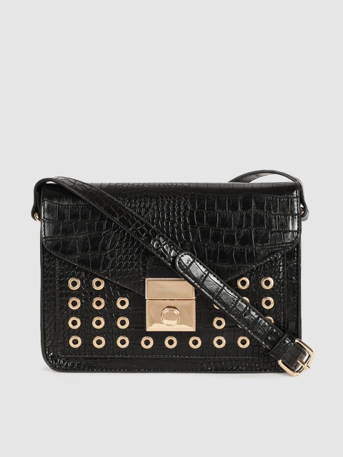 

Allen Solly Black Embellished Textured Sling Bag