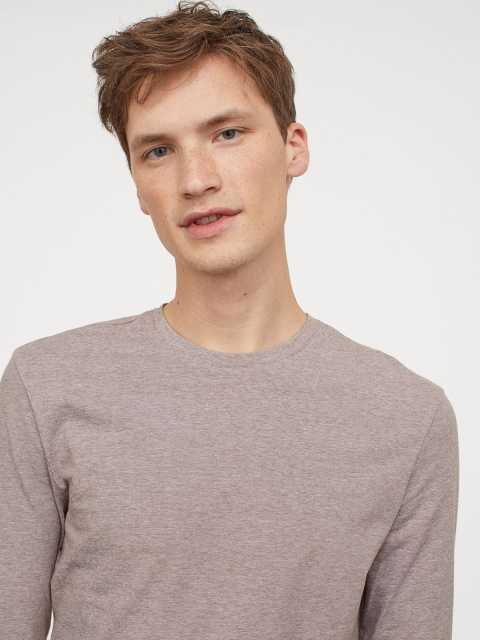 

H&M Beige Jersey Top Slim Fit
