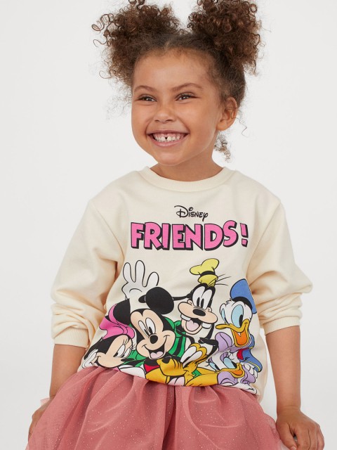 

H&M Girls Off-White Printed Sweatshirt