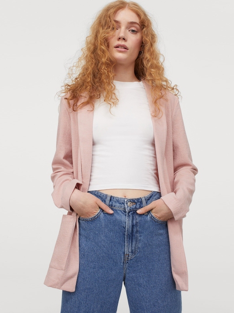 

H&M Women Pink Jersey Jacket