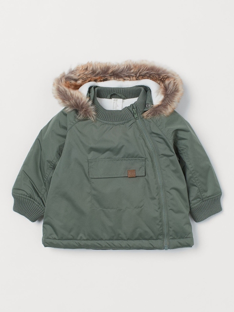 

H&M Kids Green Solid Padded Jacket