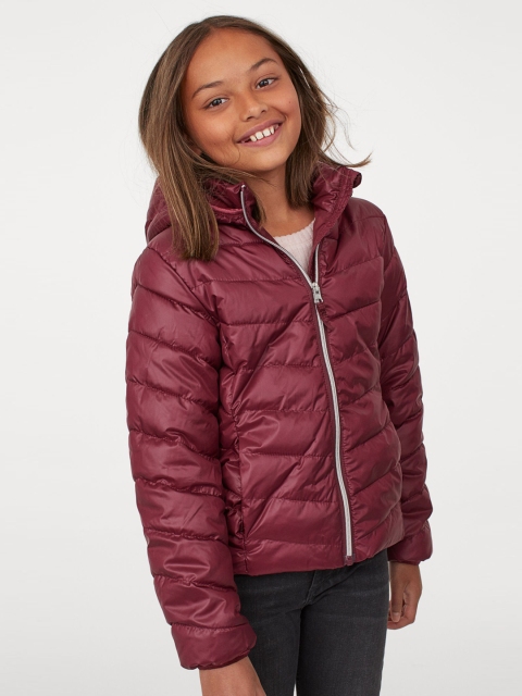 

H&M Girls Red Solid Lightweight Puffer Jacket