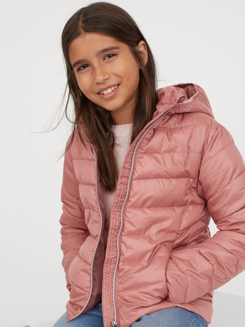 

H&M Girls Pink Solid Lightweight Puffer Jacket