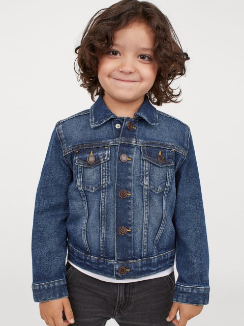 

H&M Boys Blue Solid Denim Jacket