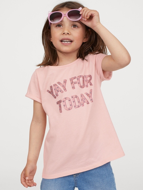 

H&M Girls Peach Interactive-Motif Top