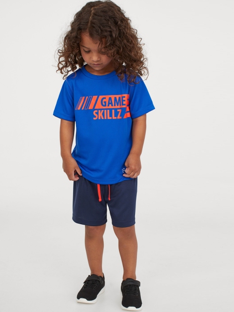 

H&M Boys Blue & Black 3-Piece Printed Sports Set