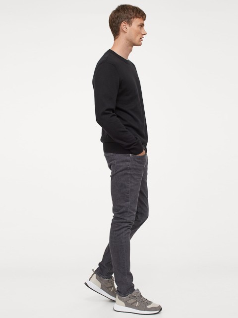 

H&M Men Grey Washed Clean Look Skinny Jeans