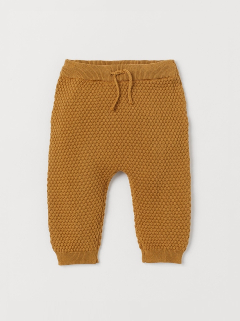 

H&M Kids Mustard Yellow Textured-Knit Trousers