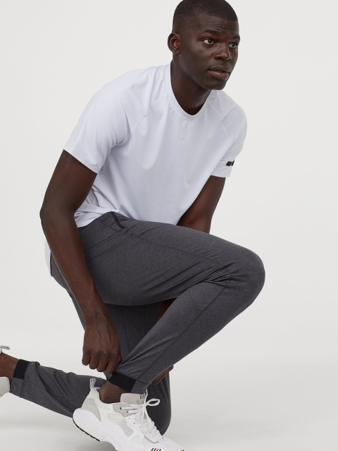 

H&M Men Grey Solid Sports Trousers