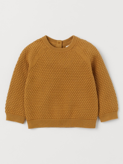 

H&M Kids Mustard Yellow Textured-Knit Jumper