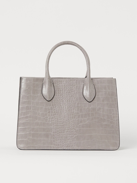 

H&M Grey Animal Textured Handbag