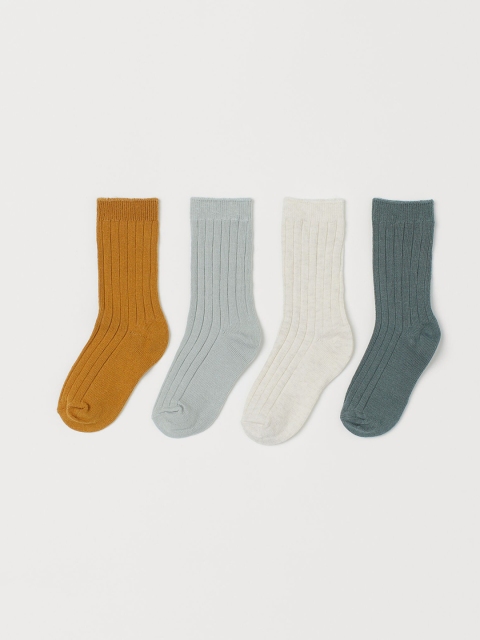 

H&M Kids Multicoloured 4-Pack Socks, Multi