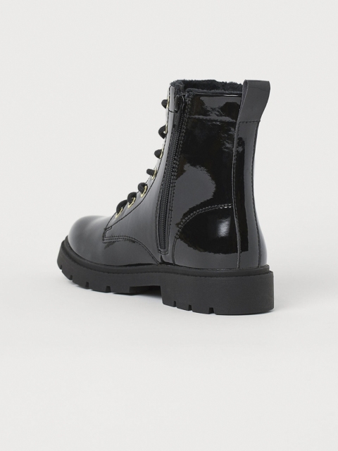 

H&M Girls Black Patent Boots