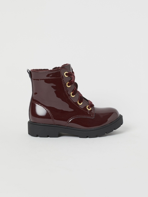 

H&M Girls Maroon Patent Boots