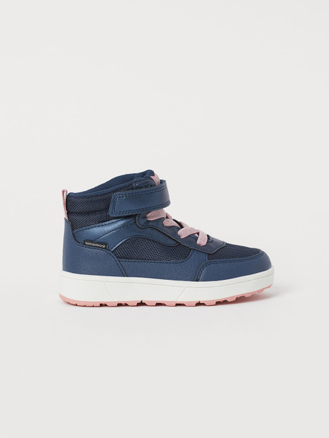 

H&M Girls Navy Blue & White Waterproof Hi-Tops