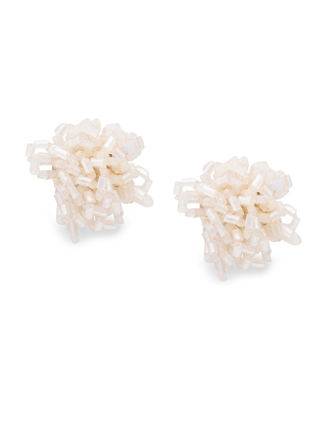 

Globus Gold-Plated & White Contemporary Studs