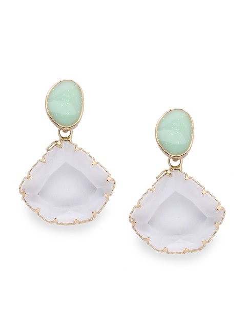 

Globus Green Gold Plated Contemporary Drop Earrings