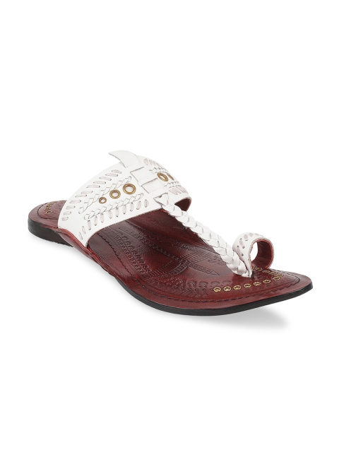 

Mochi Men White Leather Comfort Sandals