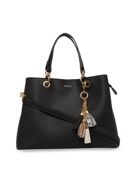 

ALDO Black Solid Handheld Bag