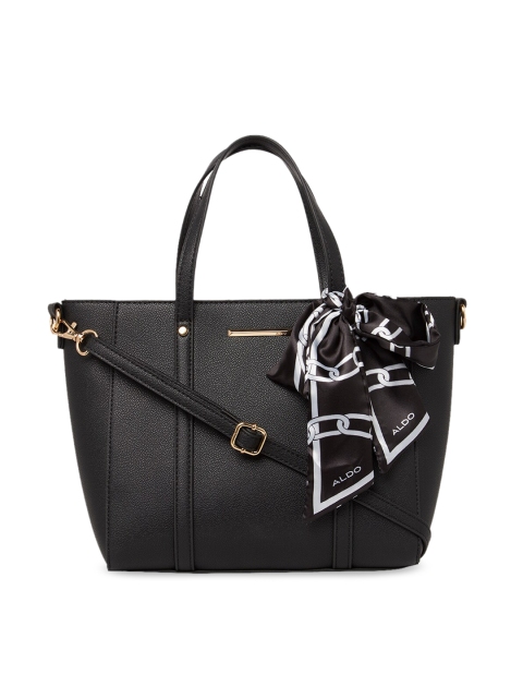 

ALDO Black Solid Tote Bag