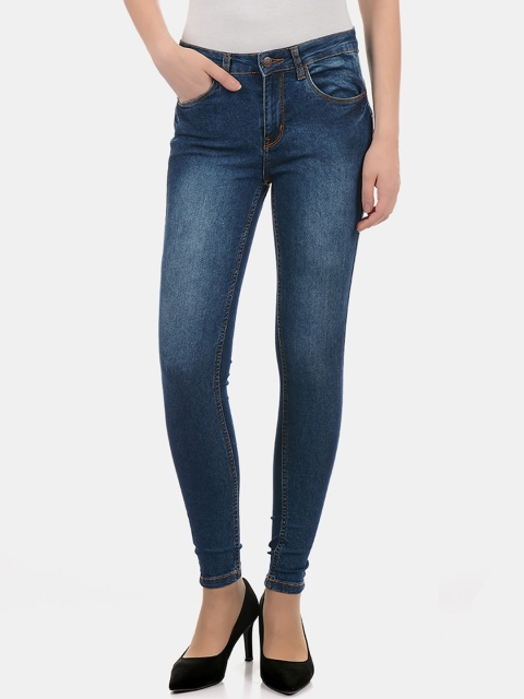 

Carrera Women Blue Super Skinny Fit Mid-Rise Clean Look Jeans