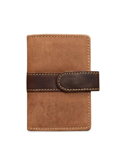 

ABYS Unisex Coffee Brown Solid Two Fold Leather Wallet