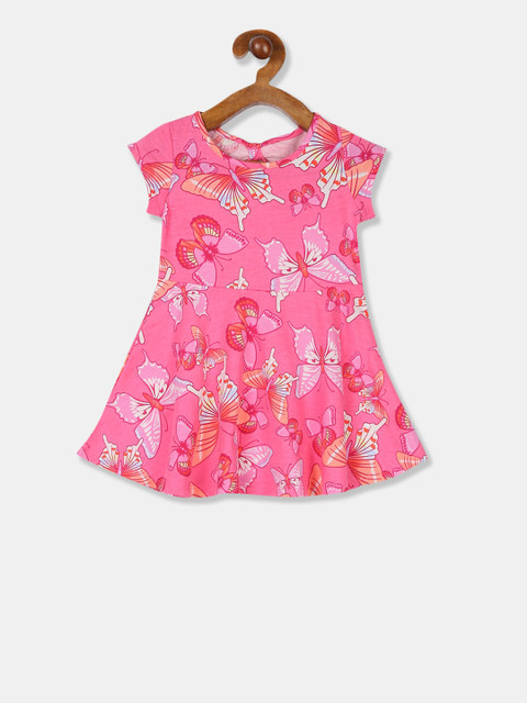 

The Childrens Place Girls Pink Printed A-Line Dress