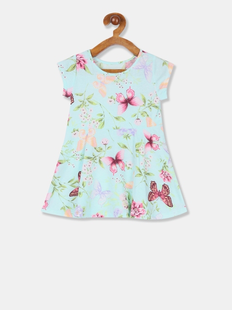 

The Childrens Place Girls Blue Printed A-Line Dress